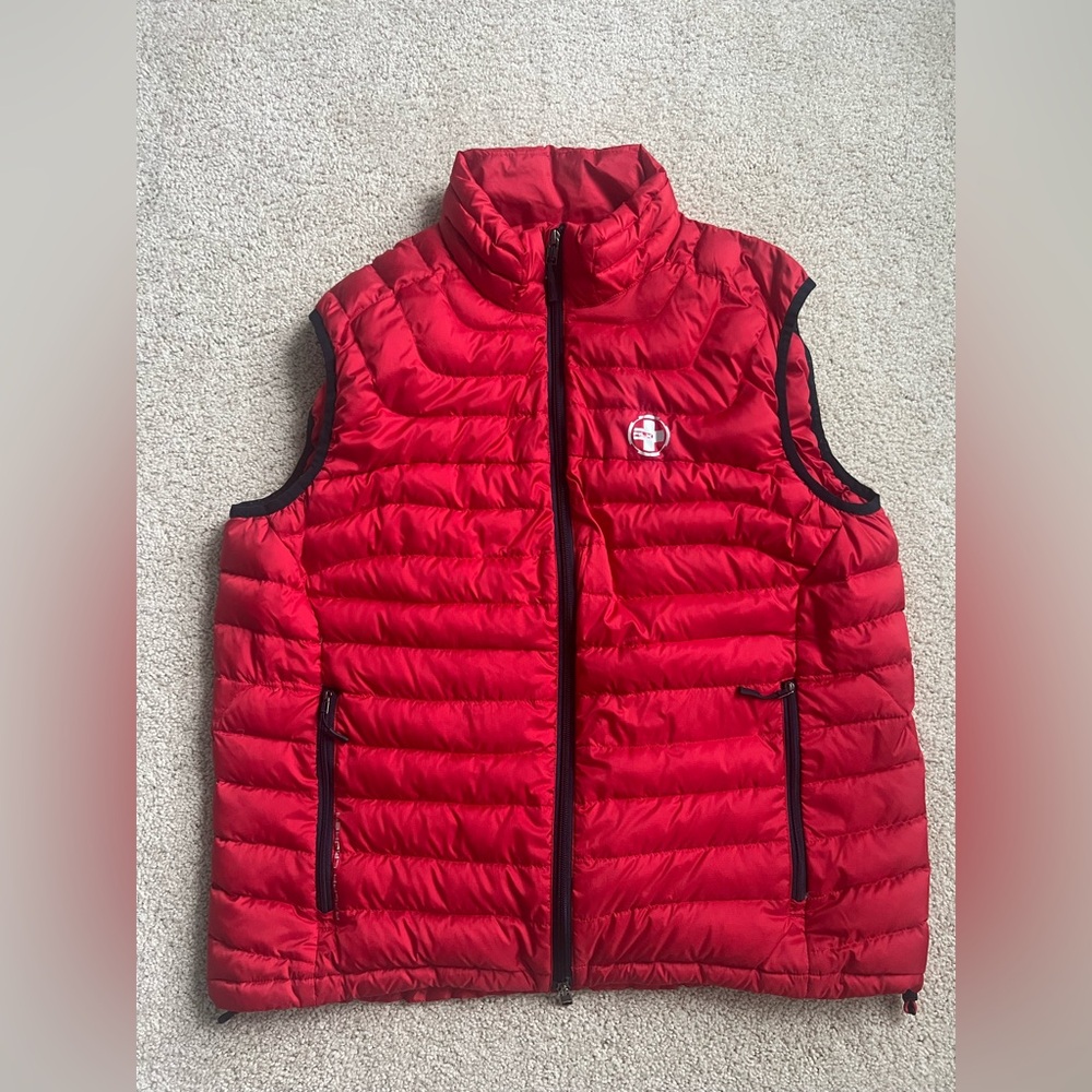 RLX RALPH LAUREN MENS RED PUFFER DOWN VEST WATER RESISTANT XL
